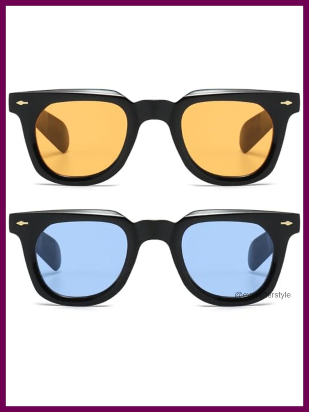 Square Sunglasses Thick Frame Retro UV400 Unisex Full-Frame
